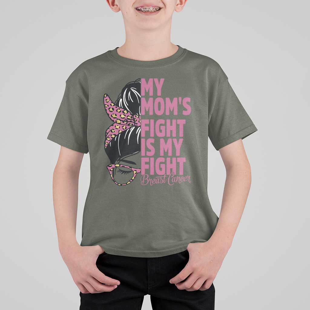 Breast Cancer Support T Shirt For Kid My Moms Fight My Fight