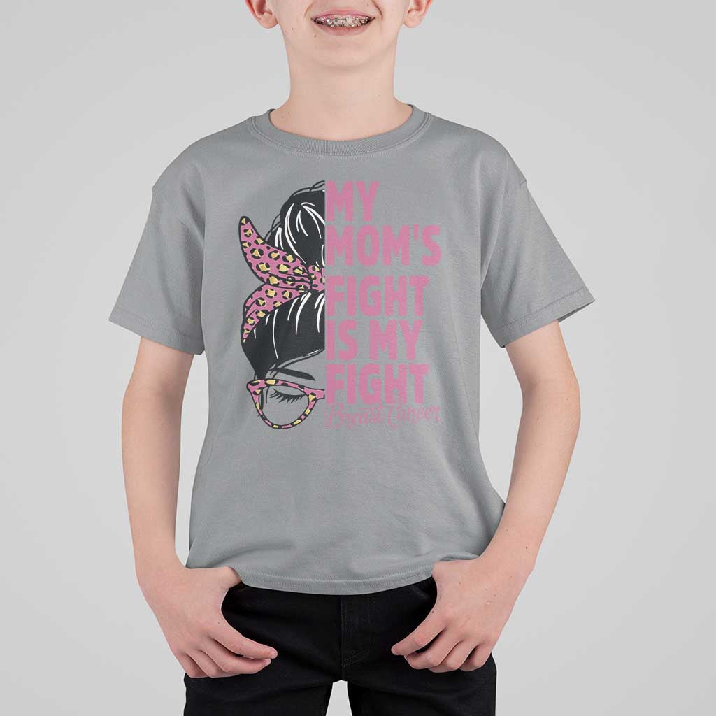 Breast Cancer Support T Shirt For Kid My Moms Fight My Fight
