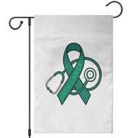 Liver Cancer Strong Nurse Warrior Garden Flag Stethoscope Healthcare Support Gift