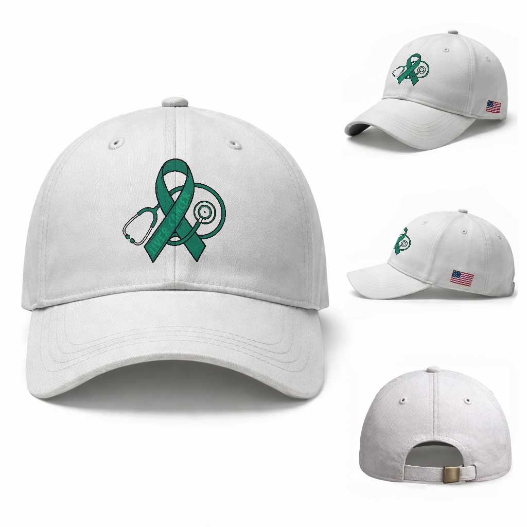 Liver Cancer Strong Nurse Warrior Baseball Cap Stethoscope Healthcare Support Gift
