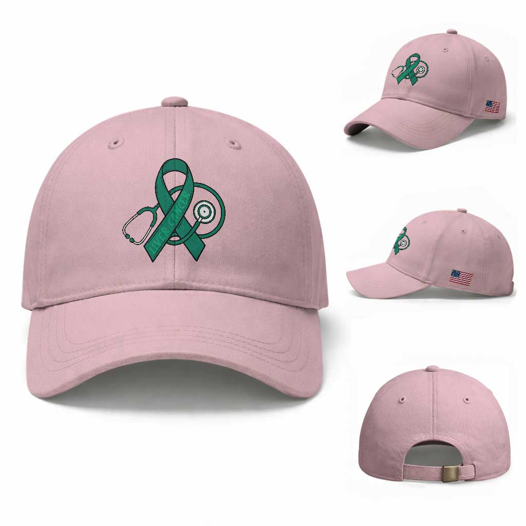 Liver Cancer Strong Nurse Warrior Baseball Cap Stethoscope Healthcare Support Gift