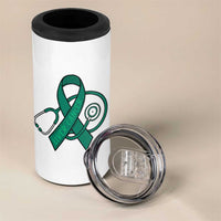 Liver Cancer Strong Nurse Warrior 4 in 1 Can Cooler Tumbler Stethoscope Healthcare Support Gift