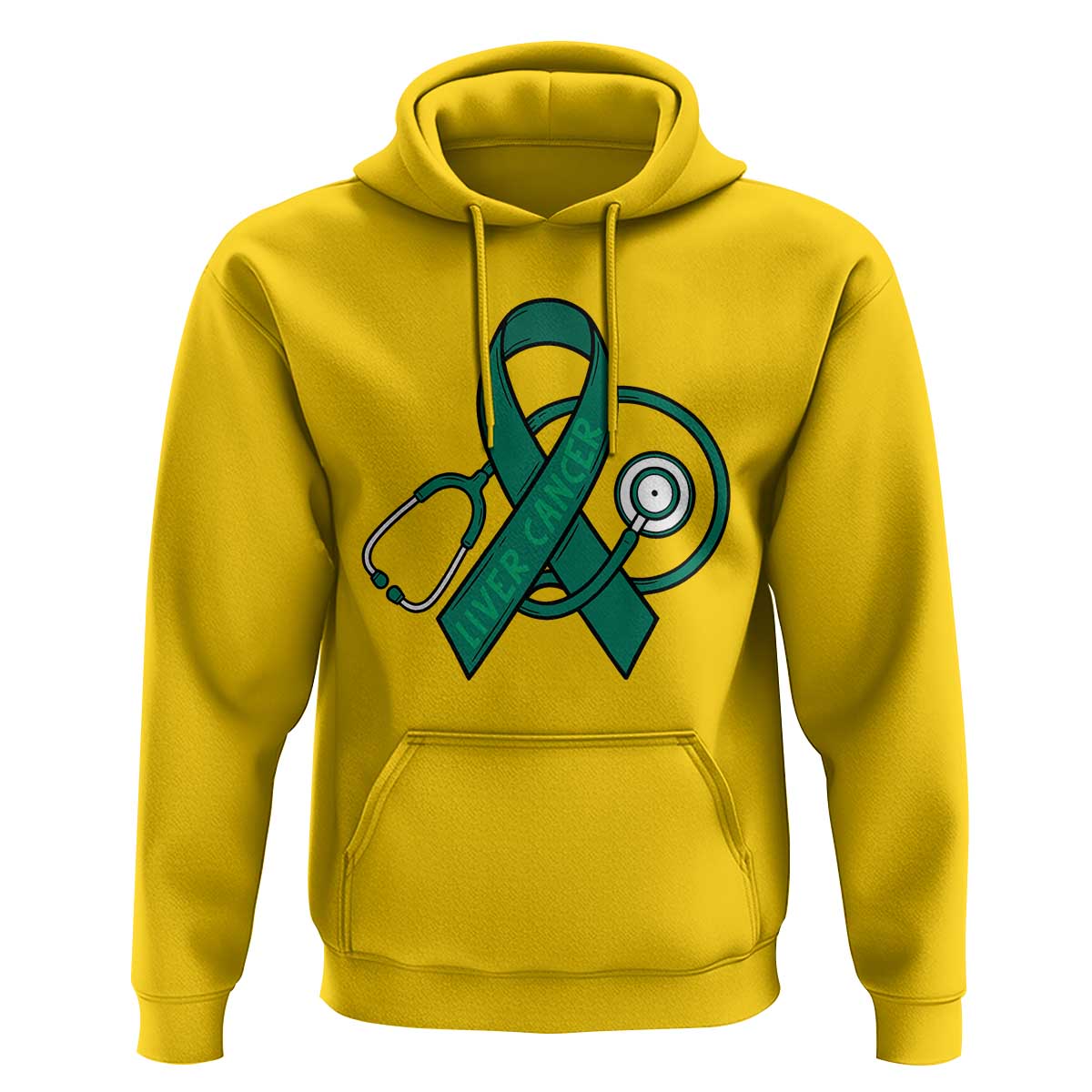 Liver Cancer Strong Nurse Warrior Hoodie Stethoscope Healthcare Support Gift