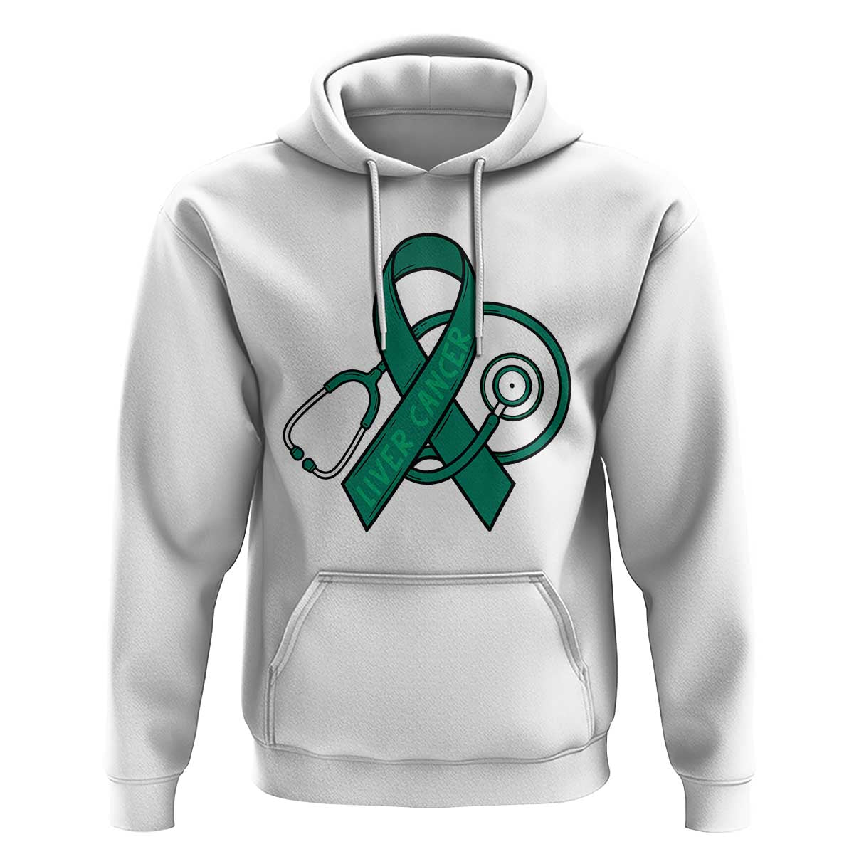 Liver Cancer Strong Nurse Warrior Hoodie Stethoscope Healthcare Support Gift