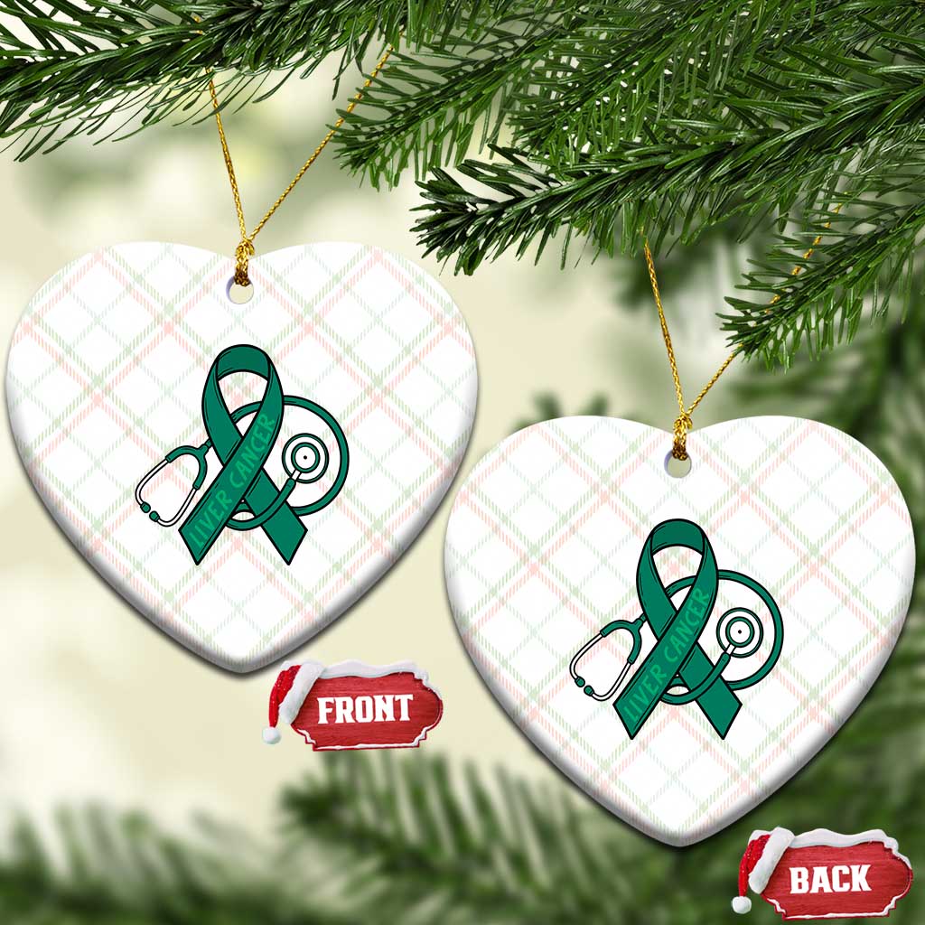 Liver Cancer Strong Nurse Warrior Ceramic Ornament Stethoscope Healthcare Support Gift