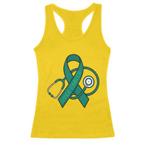 Liver Cancer Strong Nurse Warrior Racerback Tank Top Stethoscope Healthcare Support Gift