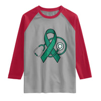 Liver Cancer Strong Nurse Warrior Raglan Shirt Stethoscope Healthcare Support Gift