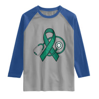 Liver Cancer Strong Nurse Warrior Raglan Shirt Stethoscope Healthcare Support Gift