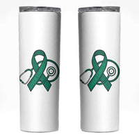 Liver Cancer Strong Nurse Warrior Skinny Tumbler Stethoscope Healthcare Support Gift