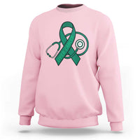 Liver Cancer Strong Nurse Warrior Sweatshirt Stethoscope Healthcare Support Gift