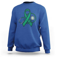 Liver Cancer Strong Nurse Warrior Sweatshirt Stethoscope Healthcare Support Gift