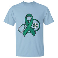 Liver Cancer Strong Nurse Warrior T Shirt Stethoscope Healthcare Support Gift