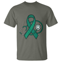 Liver Cancer Strong Nurse Warrior T Shirt Stethoscope Healthcare Support Gift