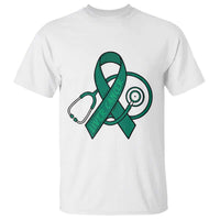 Liver Cancer Strong Nurse Warrior T Shirt Stethoscope Healthcare Support Gift