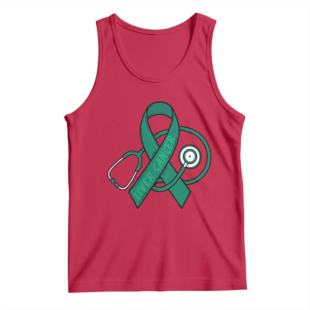 Liver Cancer Strong Nurse Warrior Tank Top Stethoscope Healthcare Support Gift