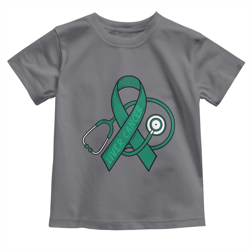 Liver Cancer Strong Nurse Warrior Toddler T Shirt Stethoscope Healthcare Support Gift