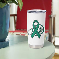 Liver Cancer Strong Nurse Warrior Tumbler Cup Stethoscope Healthcare Support Gift