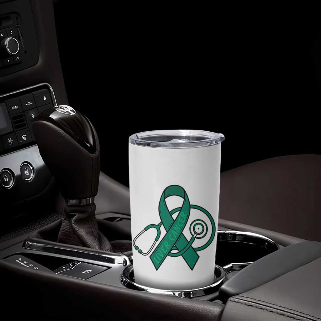 Liver Cancer Strong Nurse Warrior Tumbler Cup Stethoscope Healthcare Support Gift