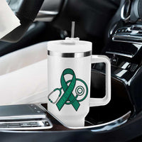Liver Cancer Strong Nurse Warrior Tumbler With Handle Stethoscope Healthcare Support Gift
