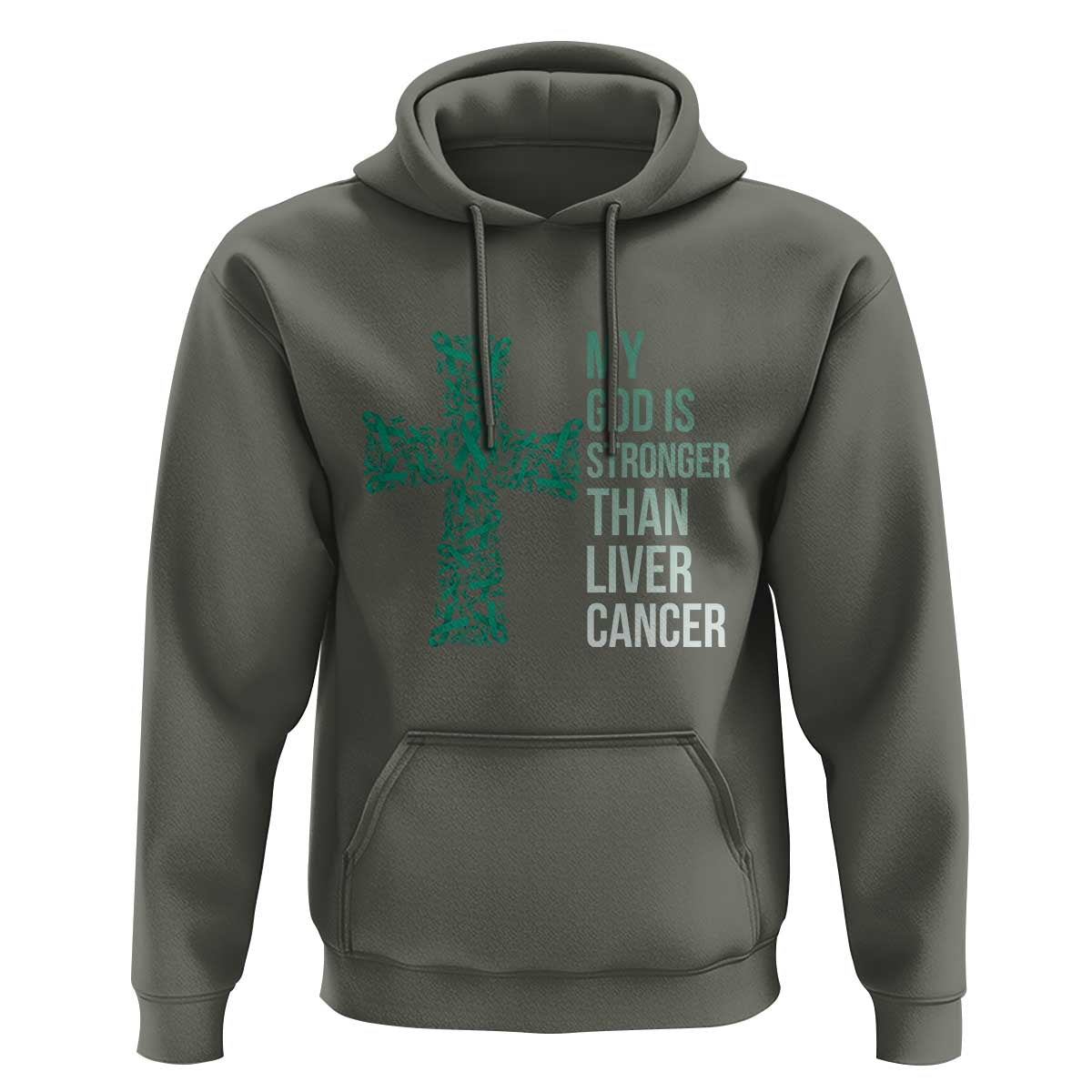 My God Is Stronger Than Liver Cancer Hoodie Faith Hope Support Gift