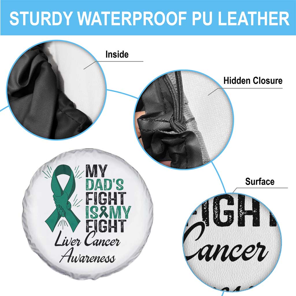 Liver Cancer Support Warrior Gift Spare Tire Cover My Dad Fight My Fight