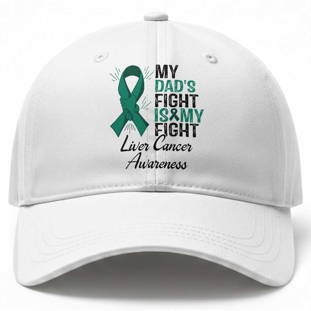 Liver Cancer Support Warrior Gift Baseball Cap My Dad Fight My Fight