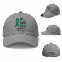 Liver Cancer Support Warrior Gift Baseball Cap My Dad Fight My Fight