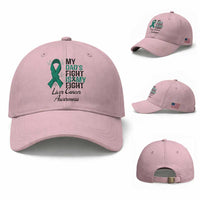 Liver Cancer Support Warrior Gift Baseball Cap My Dad Fight My Fight
