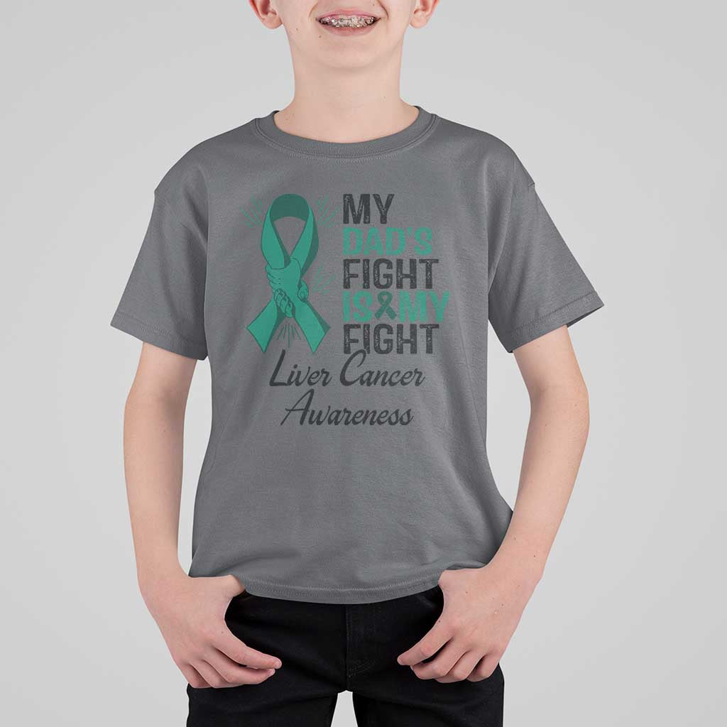 Liver Cancer Support Warrior Gift T Shirt For Kid My Dad Fight My Fight