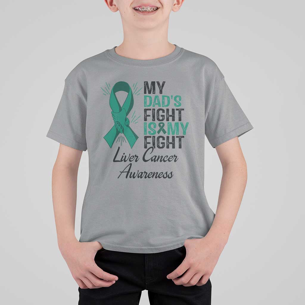 Liver Cancer Support Warrior Gift T Shirt For Kid My Dad Fight My Fight