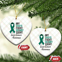 Liver Cancer Support Warrior Gift Ceramic Ornament My Dad Fight My Fight
