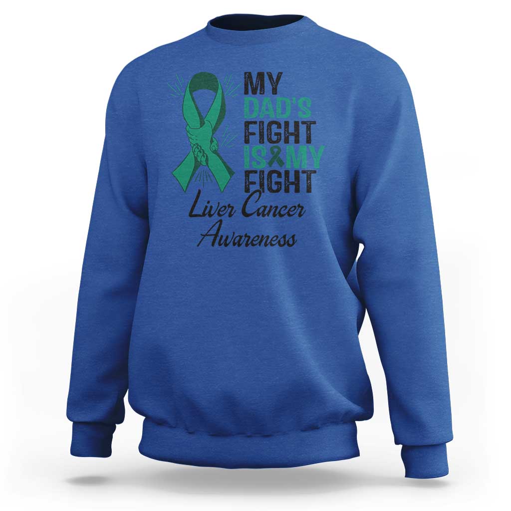 Liver Cancer Support Warrior Gift Sweatshirt My Dad Fight My Fight