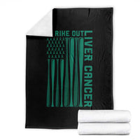 Strike Out Liver Cancer Baseball Throw Blanket American Flag Support Gift