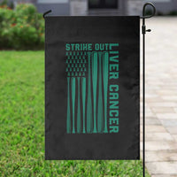 Strike Out Liver Cancer Baseball Garden Flag American Flag Support Gift