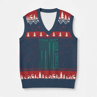 Strike Out Liver Cancer Baseball V-Neck Knit Sweater Vest American Flag Support Gift