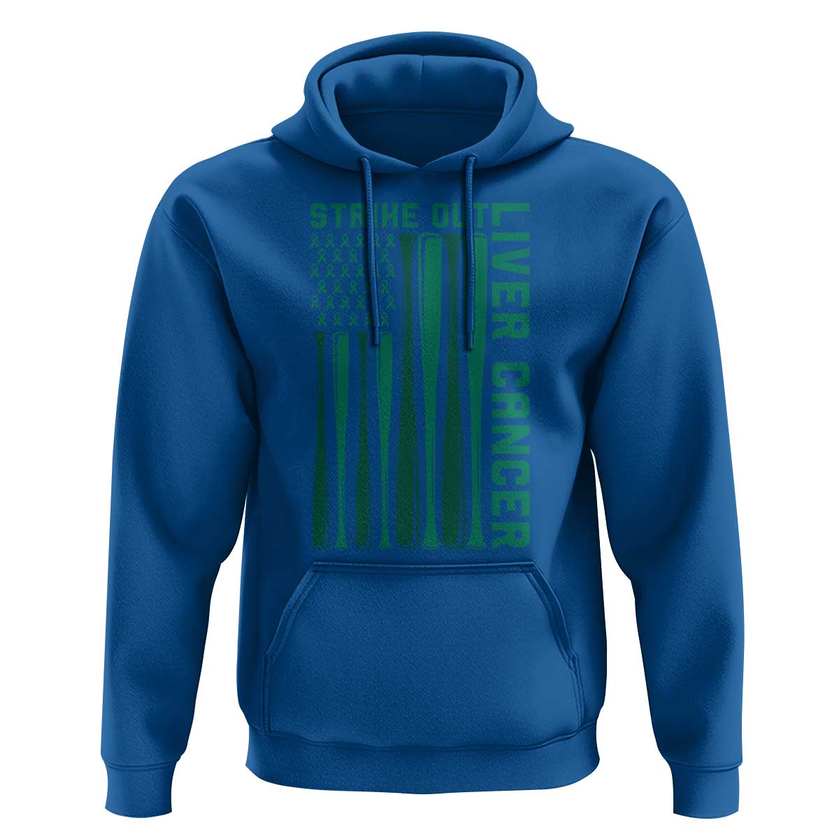 Strike Out Liver Cancer Baseball Hoodie American Flag Support Gift