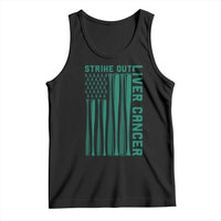 Strike Out Liver Cancer Baseball Tank Top American Flag Support Gift