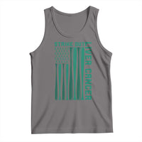 Strike Out Liver Cancer Baseball Tank Top American Flag Support Gift