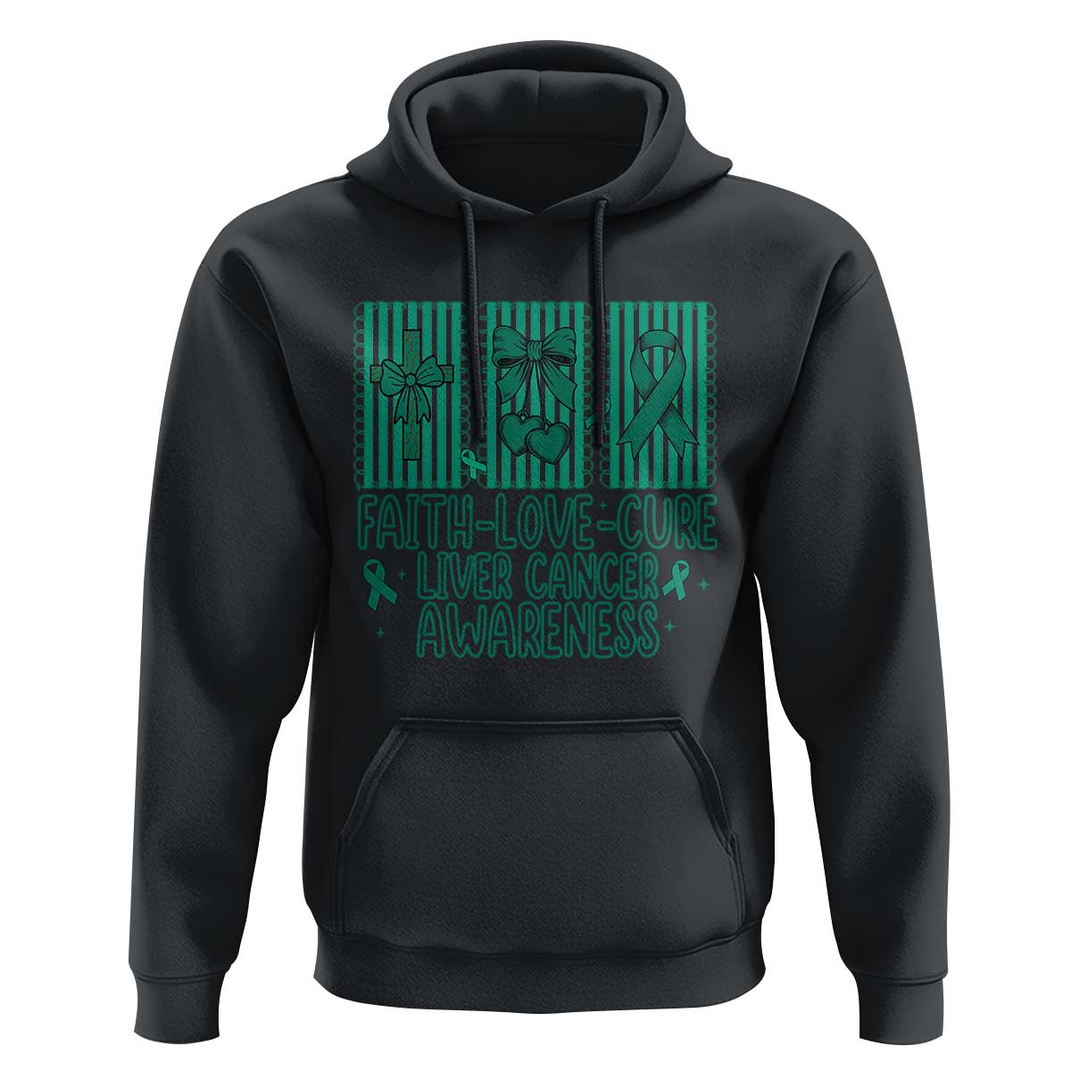 Faith Love And Cure Liver Cancer Awareness Hoodie Hope Survivor Support
