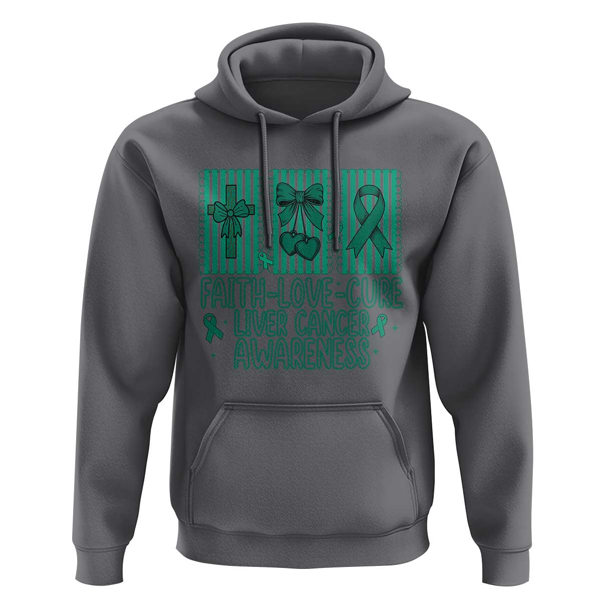Faith Love And Cure Liver Cancer Awareness Hoodie Hope Survivor Support