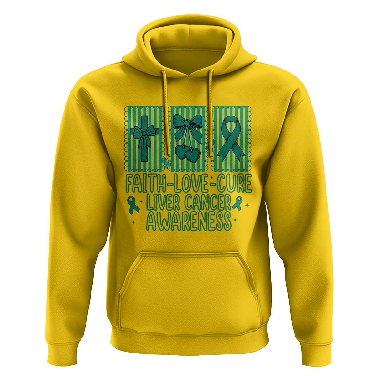 Faith Love And Cure Liver Cancer Awareness Hoodie Hope Survivor Support