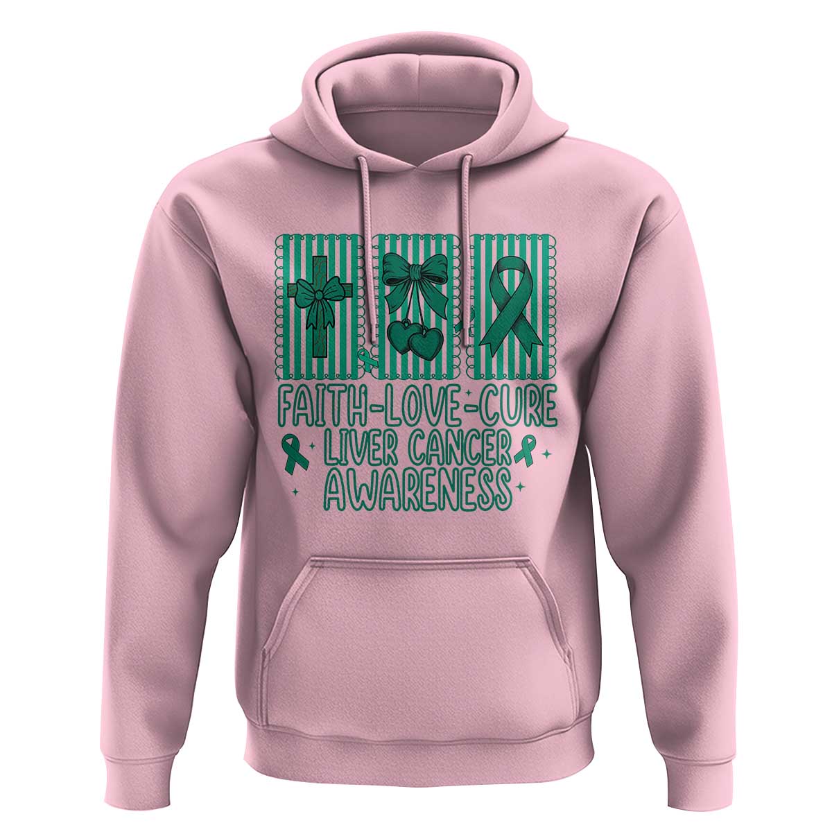 Faith Love And Cure Liver Cancer Awareness Hoodie Hope Survivor Support