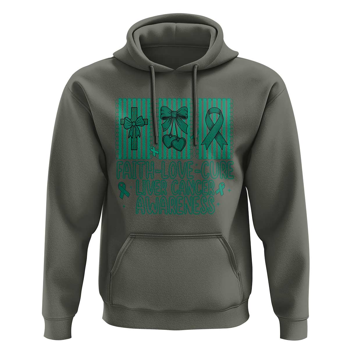 Faith Love And Cure Liver Cancer Awareness Hoodie Hope Survivor Support