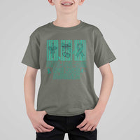 Faith Love And Cure Liver Cancer Awareness T Shirt For Kid Hope Survivor Support