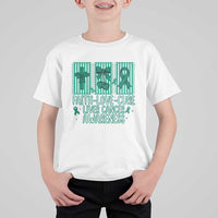 Faith Love And Cure Liver Cancer Awareness T Shirt For Kid Hope Survivor Support