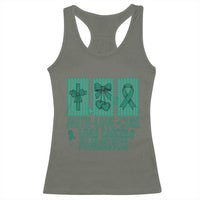 Faith Love And Cure Liver Cancer Awareness Racerback Tank Top Hope Survivor Support