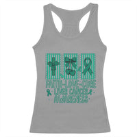 Faith Love And Cure Liver Cancer Awareness Racerback Tank Top Hope Survivor Support