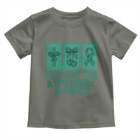 Faith Love And Cure Liver Cancer Awareness Toddler T Shirt Hope Survivor Support