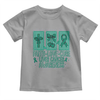 Faith Love And Cure Liver Cancer Awareness Toddler T Shirt Hope Survivor Support