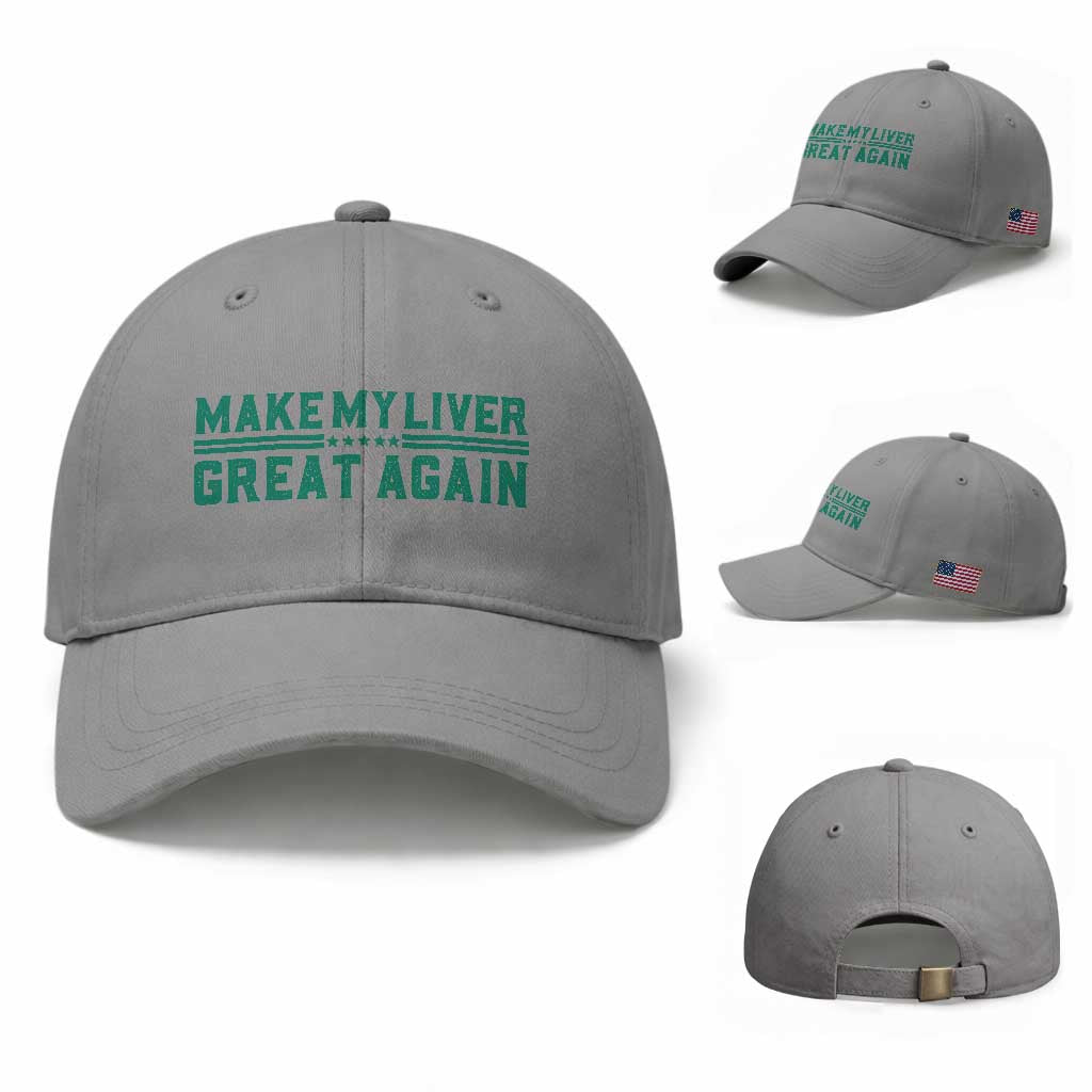 Make My Liver Great Again Baseball Cap Liver Cancer Support Gift